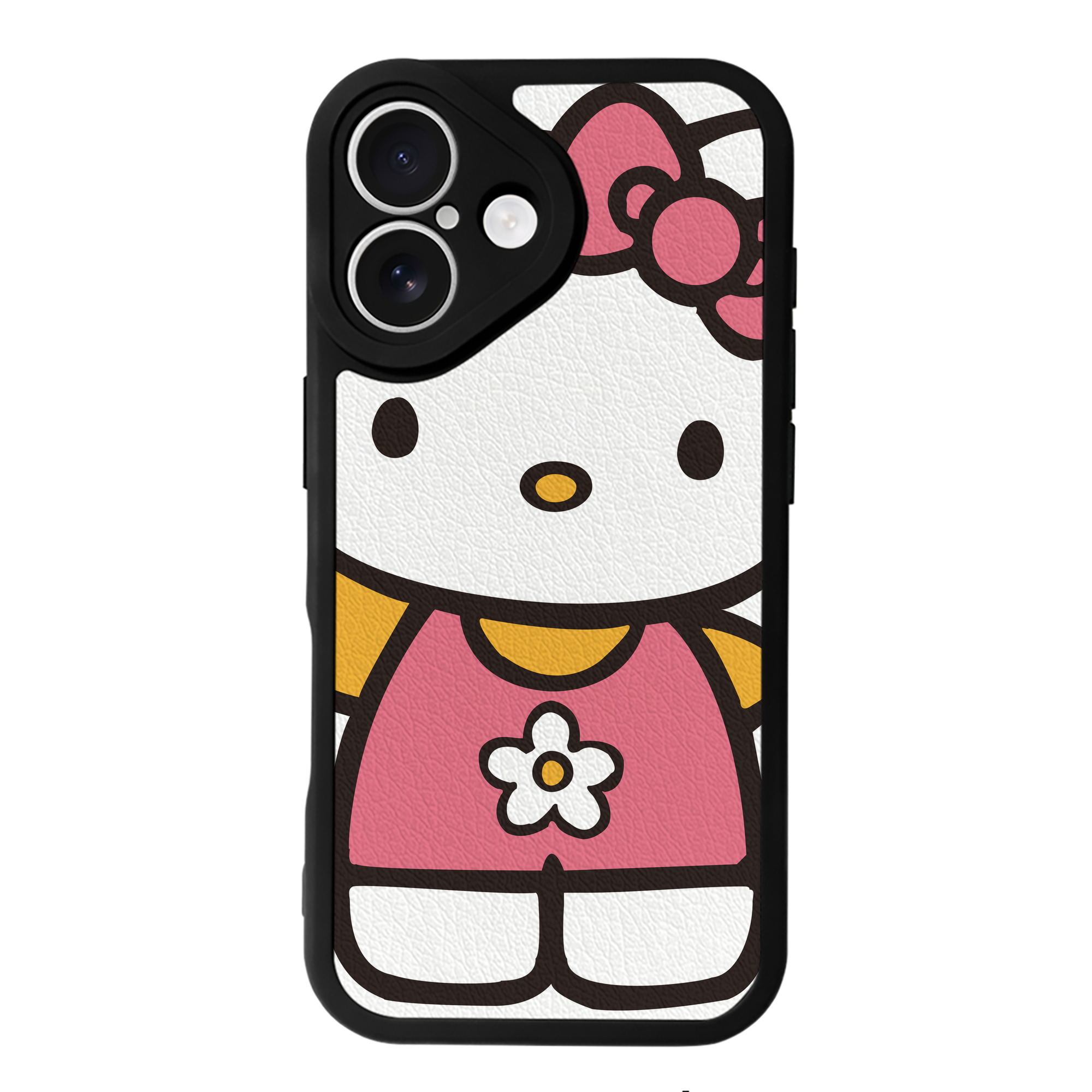 （画像用） Hello Kitty ハローキティ 【iPhone 16シリーズ対応】シリコンスマホケース（レザー調） 材質：シリコン